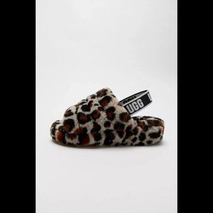 UGG Fluff Yeah Animal Print Slide Sandal